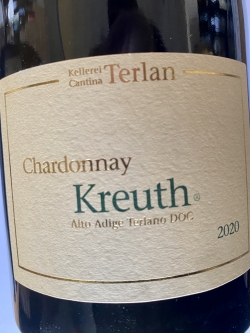 Kellerei Terlan, Chardonnay Kreuth 2020